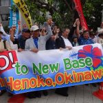 止めよう！辺野古新基地建設　国会包囲ヒューマンチェーンに１万５千人